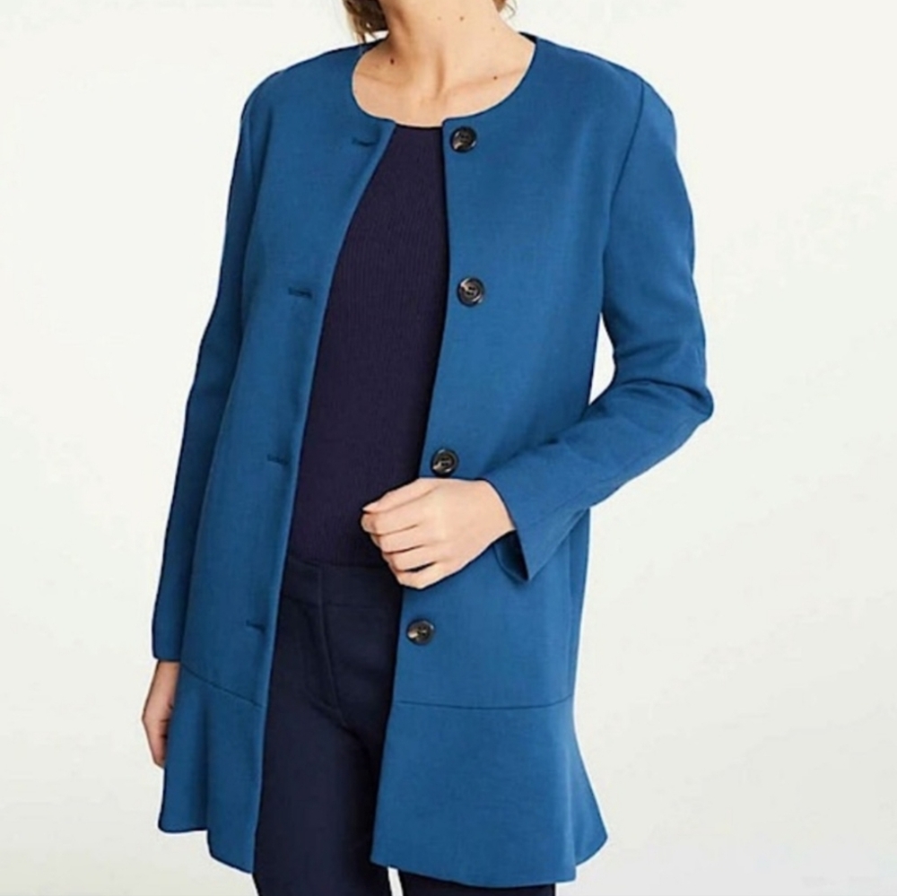 NWT Ann Taylor Teal Blazer With Buttons Sizs XS